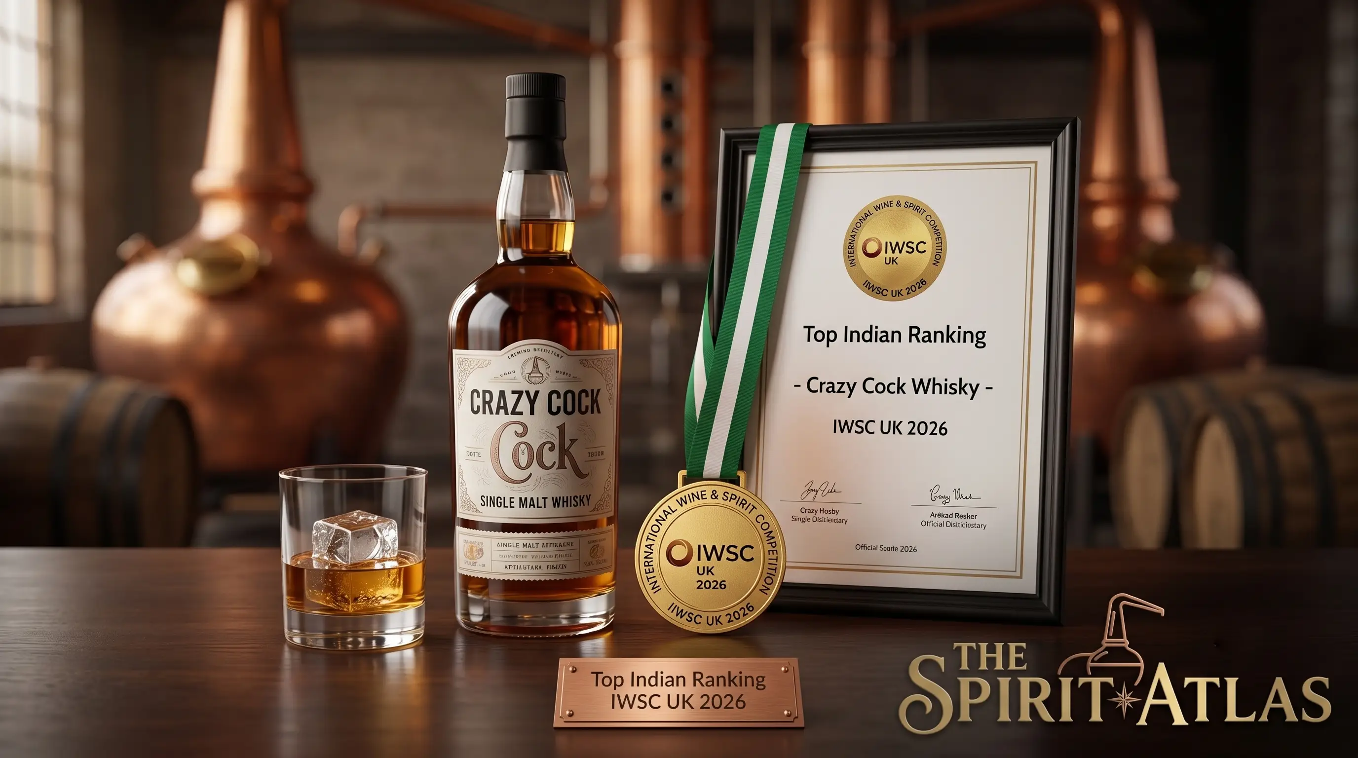 Crazy Cock Whisky Wins Top Indian Ranking at IWSC UK 2026