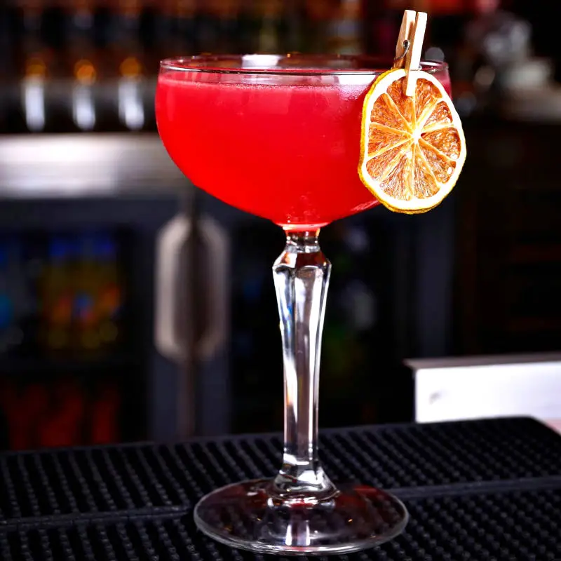 Cosmopolitan cocktail in a martini glass