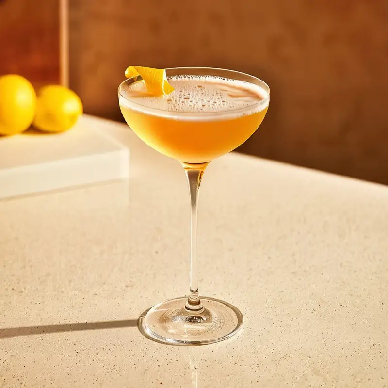 Sidecar cocktail in a coupe
