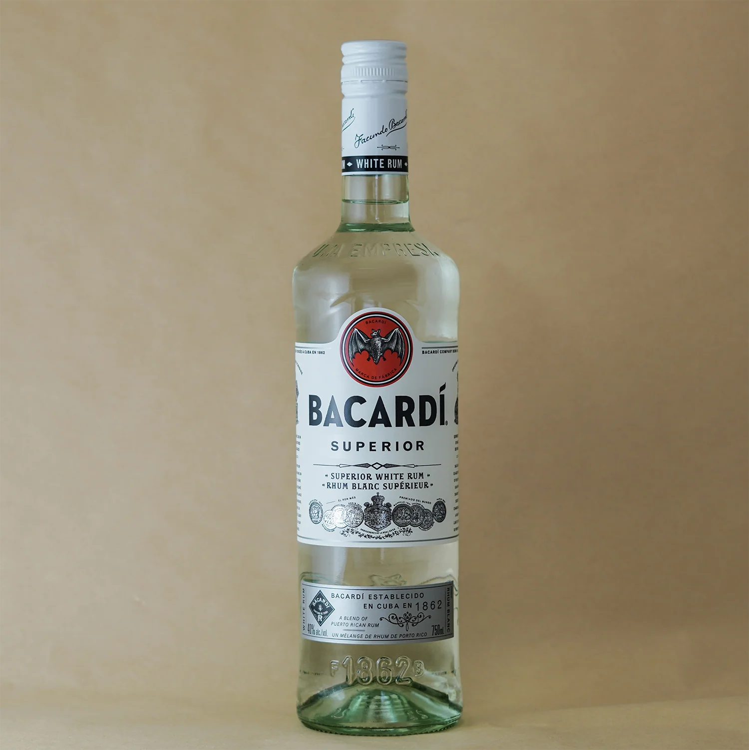 Bacardi White Rum bottle