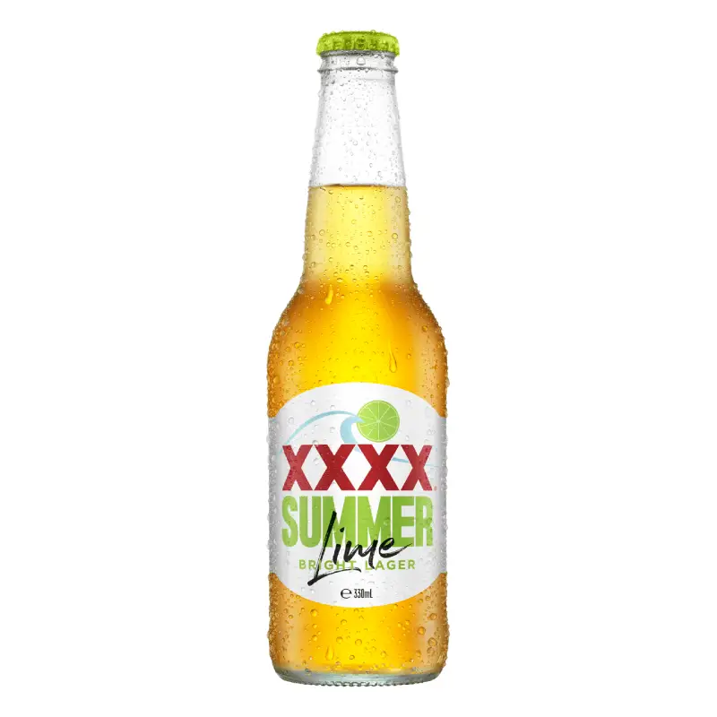 XXXX Summer Bright Lager with Natural Lime bottle
